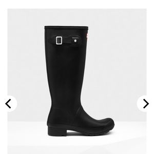 Hunter original tour foldable rain boot black